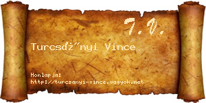 Turcsányi Vince névjegykártya